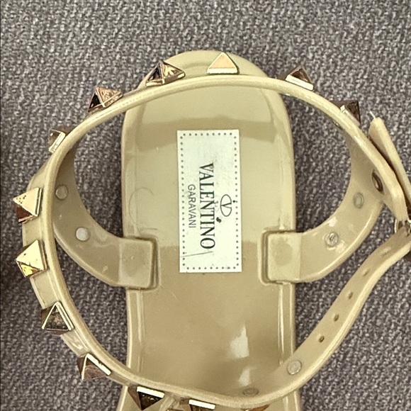 Valentino Women's Gold Studded Sandals - Picture 2 of 8